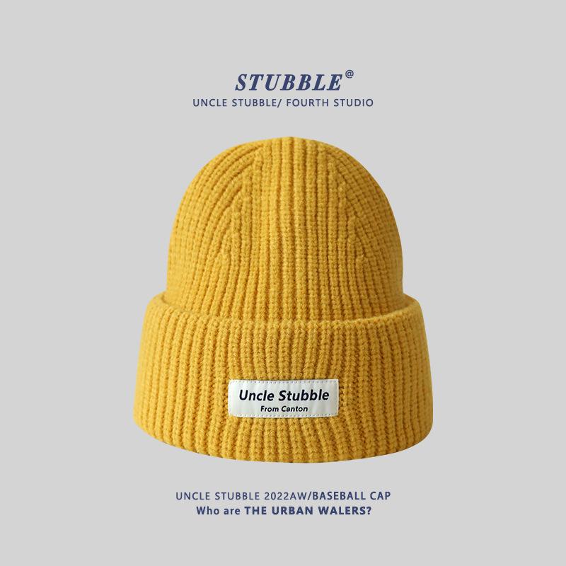 Knitted Hats for Both Men and Women Korean Style Thickened Warm Ear Protecting Woolen Hats Couple Cold Hats
