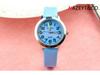 Kids' Educational Quartz Watch with Colorful Face, Luminous Hands, and Leather Strap