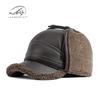Hat Wholesale Autumn and Winter Fleece Ear Protection Warm Leather Baseball Cap Men In the Elderly Cap Dad Hat