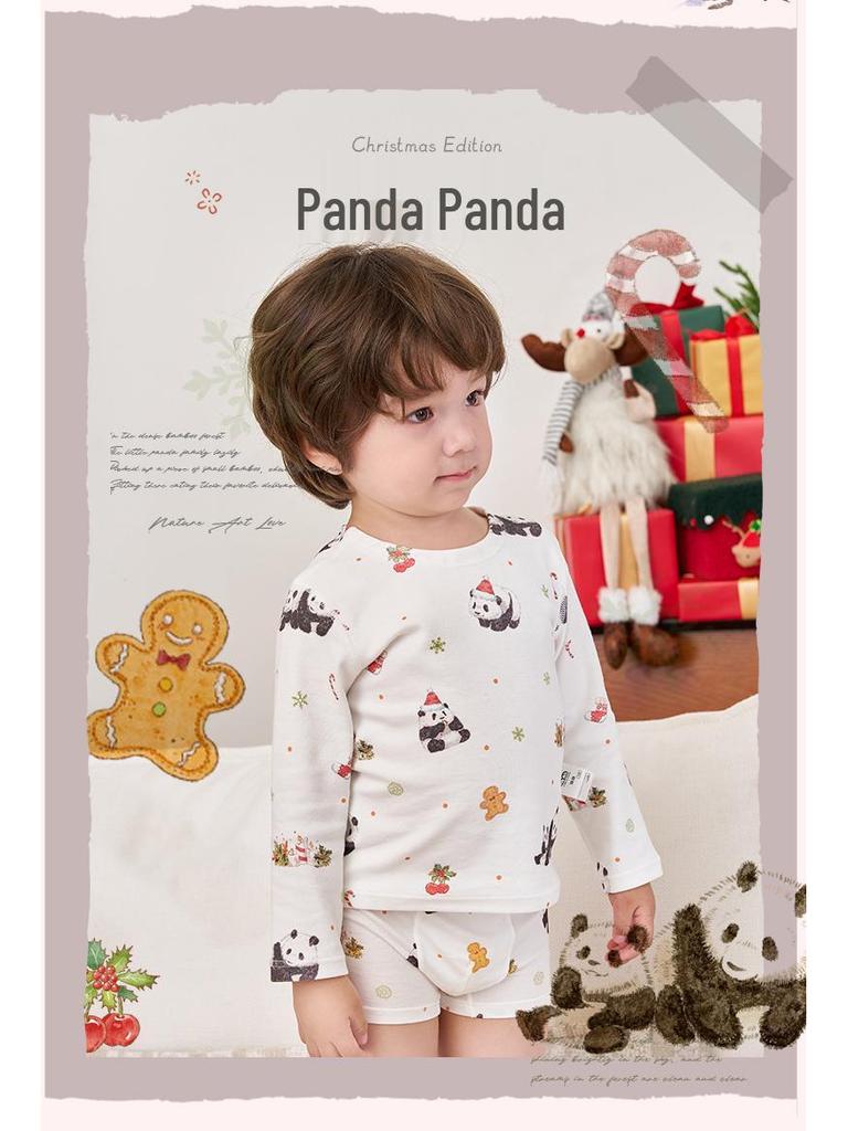 An Dan Christmas Limited Edition Antibacterial Cotton Boxer Briefs for Boys and Girls - 2-Pack