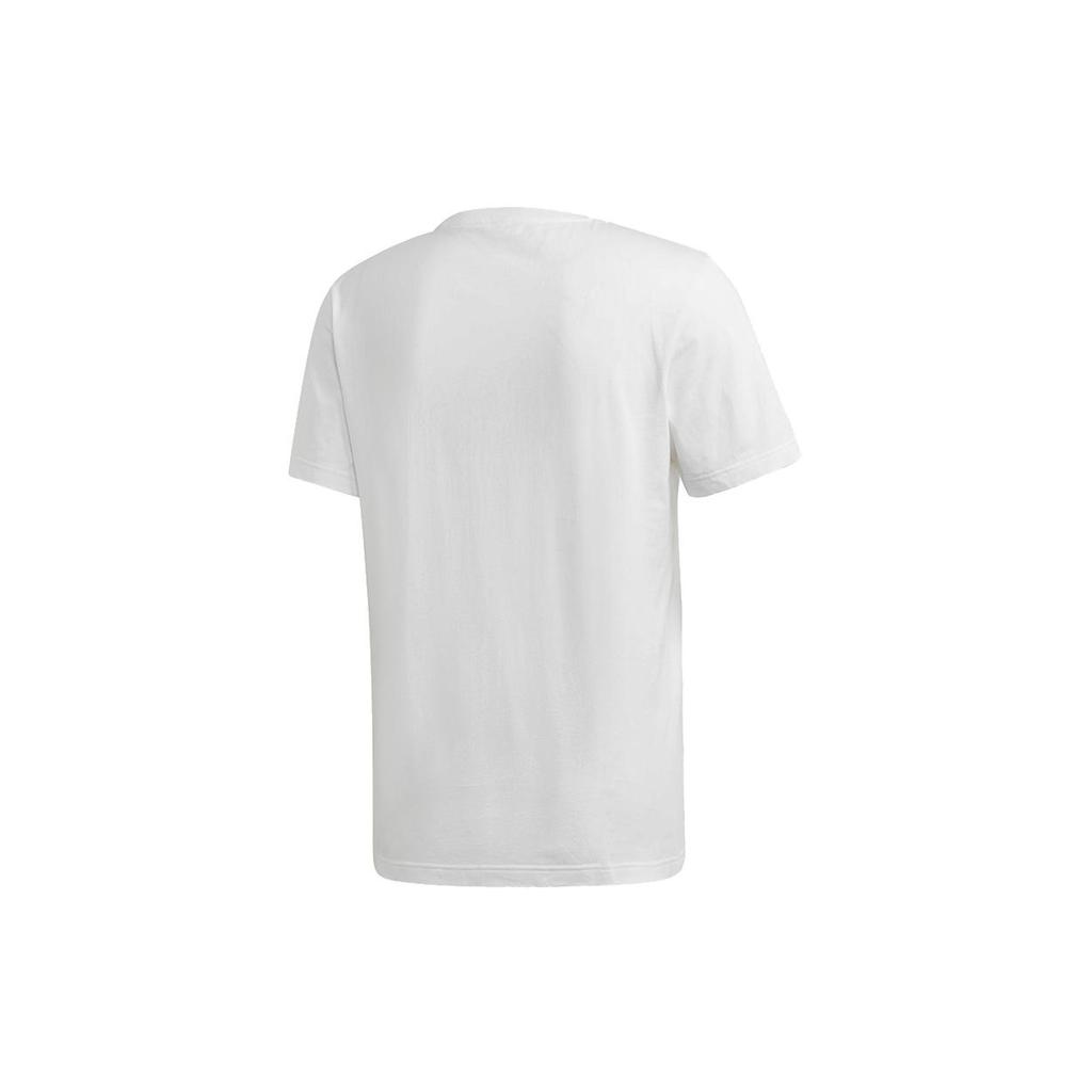 Adidas T Shirts Men's White Crew Neck Moderate Straight Fit FM9449