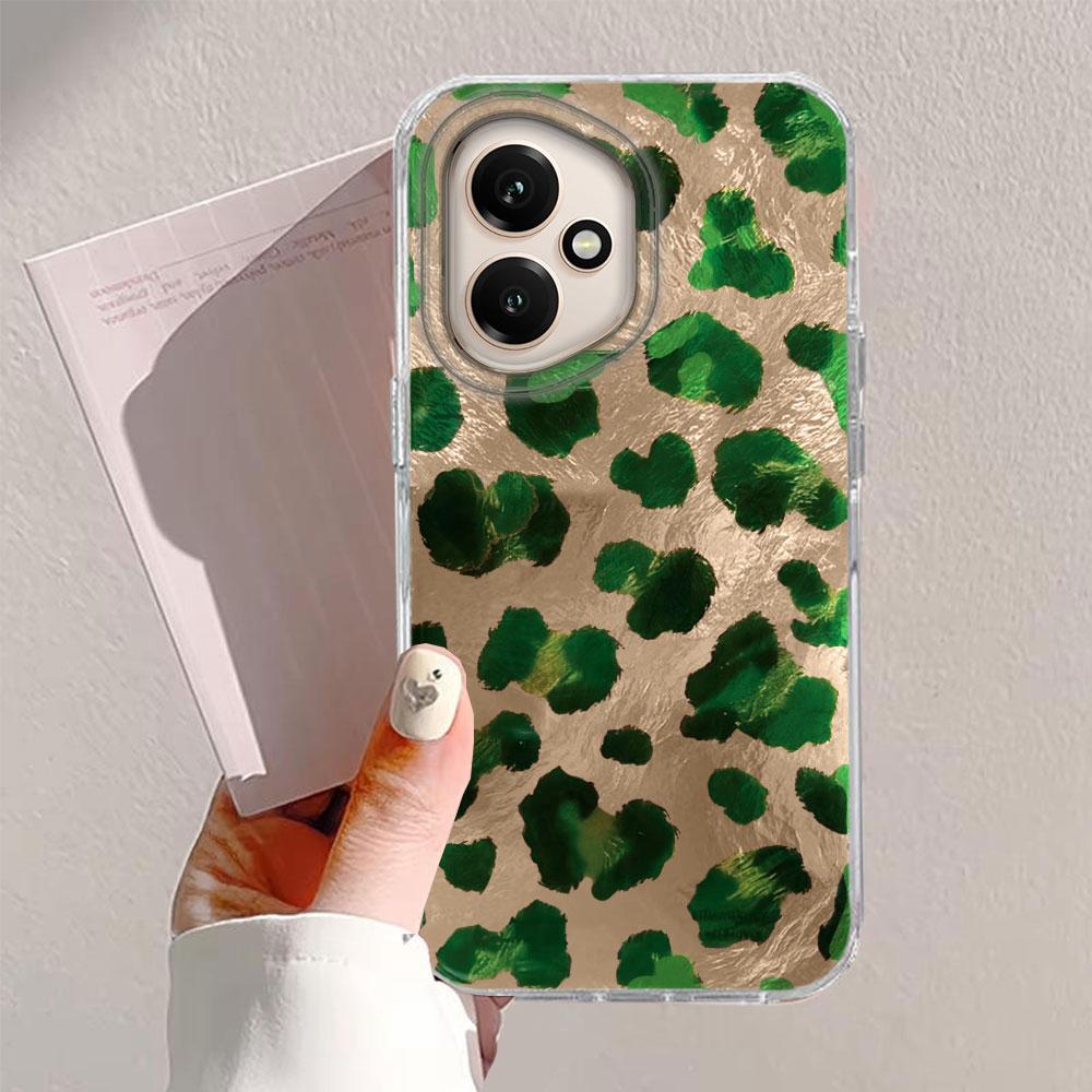 Pink Green Leopard Phone Case for Honor 400 200 90 Smart Pro Magic7 6 5 70 Lite X9a X9c X9b X8b X8a X8c X7c X7b X6c X6 TPU Cover