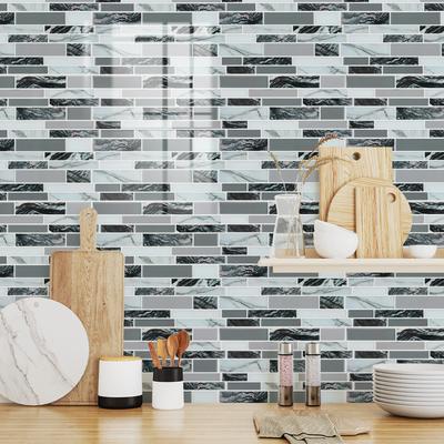 Adesivo da Cucina Impermeabile e a Prova di Olio Simulazione 3D Cristallo Giunzione Adesivo da Parete Anti-Piastrelle Adesivo per Ristrutturazione Abbellimento Esplosione