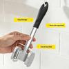 Metal Kitchen Pounder Meat Tenderizer Tool with Textured End and Smooth Striking End for Steak Pork Chicken Cooking and Daily Meals