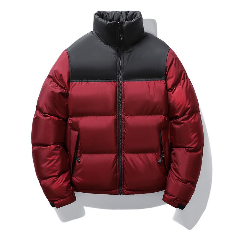 Men's Hong Kong Style Autumn/Winter Down Cotton Jacket - Stand Collar, Thickened, Casual, Versatile Outerwear