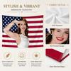 Lana Del Rey Patriotic American Flag Tapestry, Salute Woman Wall Hanging, Peach Beige Decor For Bedroom, Dorm & Party