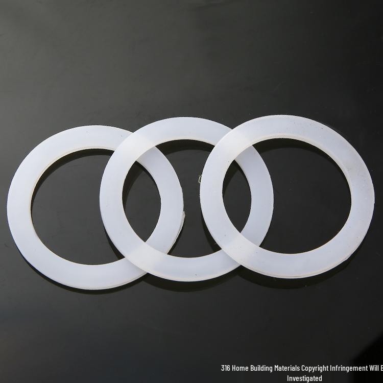 Rubber Flat Washer Gasket, 55MM OD, 42MM ID, 2-Inch Drain Pipe Silicone Seal Ring.