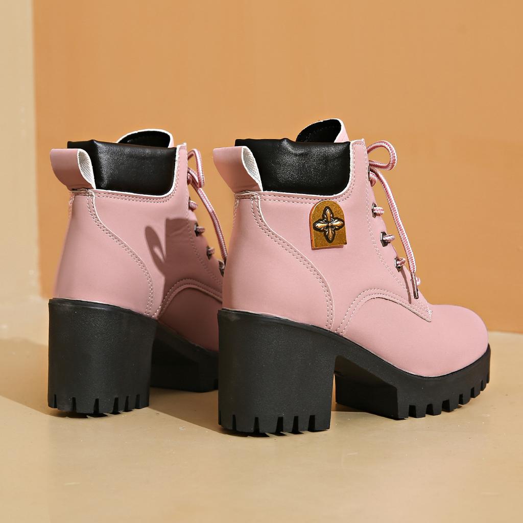 Women Platform Snow Ankle Boots High Heel Leather Shoes 2025 Trend Designer New Gladiator Chunky Boots