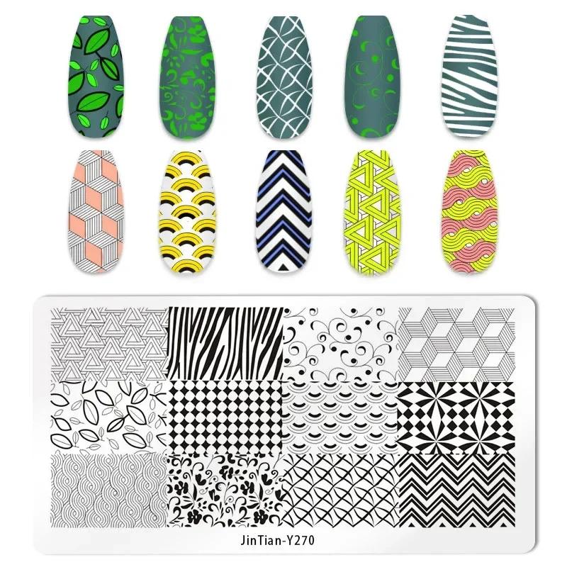 Nagelstempelplatten mit Schlangen- und Leoparden-Motiv, englische Buchstaben, Liebe, Herz, Blätter, Blumen, Design, Druckplatten, Nagelkunst, Schablone, Stempelwerkzeug
