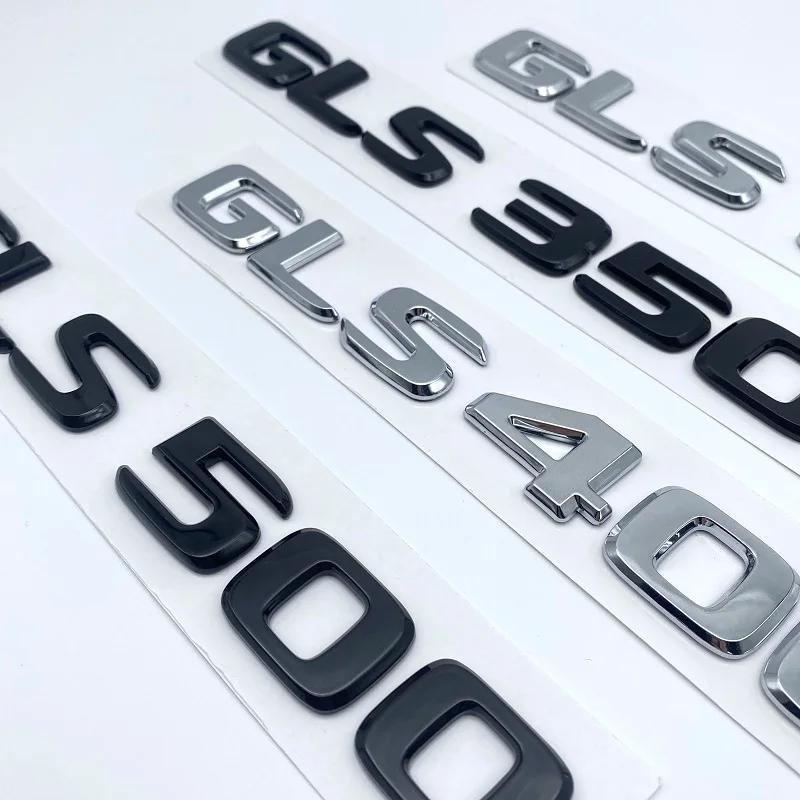 Letters Emblem Badge for Mercedes Benz X166 GLS63 GLS320 GLS350d GLS400 GLS450 GLS500 V8 BITURBO 4MATIC Trunk Sticker