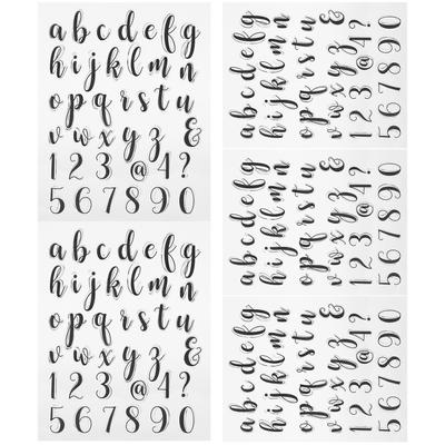 5 Stück Transparenter Stempel DIY Journal Scrapbooking 39 Zeichen Kleinbuchstaben Alphabet Gummi T1768