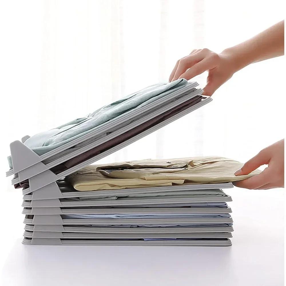 2025 Shirt Organizer 1PC T Shirt Folder Board Clothing Lazy Folding Board Dividers Stackable T Shirt Organizer Wardrobe Storage