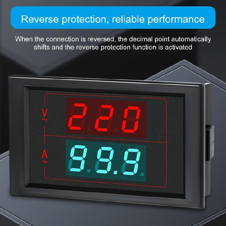 LED Digital Voltage and Current Indicator, Accurate for 50-500V/0-100A, Suitable for Industrial & Household Applications