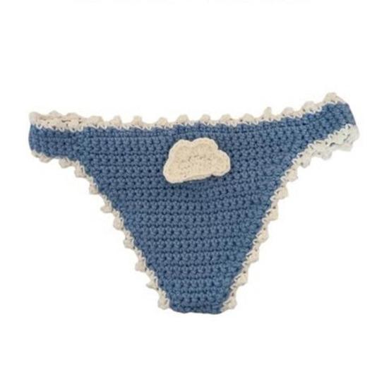 

Creative Triangle Panty Bookmark Cute Knitted Page Marker for Book Journals Handmade Funny DIY Reading Accessory Unique Gift for Book Lovers 23cm