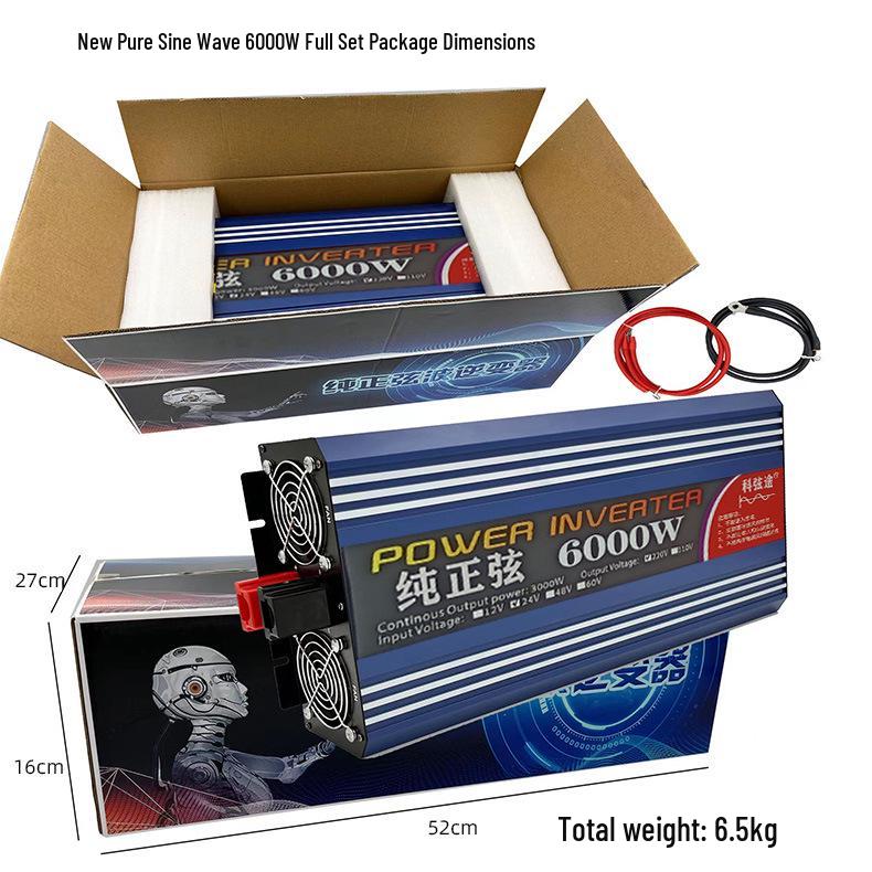 Pure Sine Wave Inverter 12V/24V/60V To 220V, 6000W