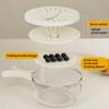 New Drain Basket with Lid Fruit Rice Washing Drain Basket with Handle Refrigerator Storage Bowl Home Kitchen Organizer Rice bowl