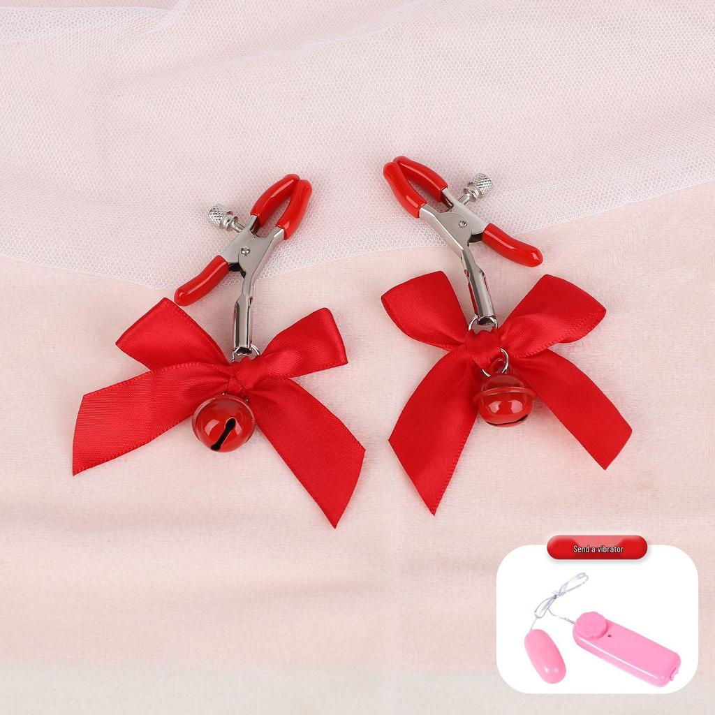 Bow Knot Bell Nipple Clamps & Anal Plugs Set – Couple's Intimate Toys Collection