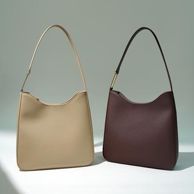 Large-capacity Palmprint Leather Underarm Bag, Simple Autumn and Winter Leather, Versatile for Commuting, Single-shoulder Shoulder Bag, Niche