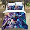 3D Printed Cartoon Gundam 2/3Piece Bedding Set: Duvet cover set suitable for adult boys and girls bedroom décor, children's gift