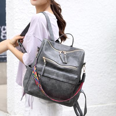 Lederrucksack Damenmode Designer-Umhängetasche Wandelbarer Reiserucksack Weiches Leder Großraum-Damenrucksack Schüler-Schultasche
