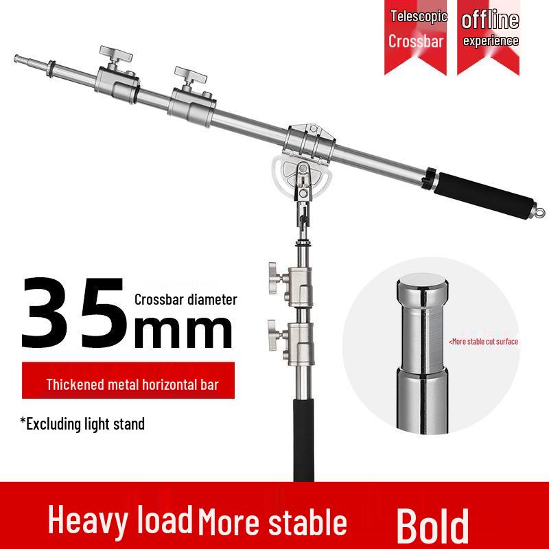 Ambitful Zhijie Magic Leg Thickened Light Stand with 35mm Crossbar and Angled Arm Bracket for Studio