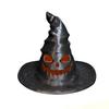 Halloween Witch Hat Tealight Holder Spooky Plastic Carved Witch Hat Candle Holder for Indoor Home Table Shelf Halloween Decor