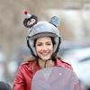 Cute Plush Motorcycle Helmet Decorations Cartoon Fish Ear Shaped Helmet Accessories For Motorcyclists Riders Helmet Ornamen B7D4