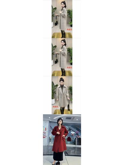 Spot 2025 Elegant Long Woolen Coat - Loose Mid-Length, Autumn/Winter Style