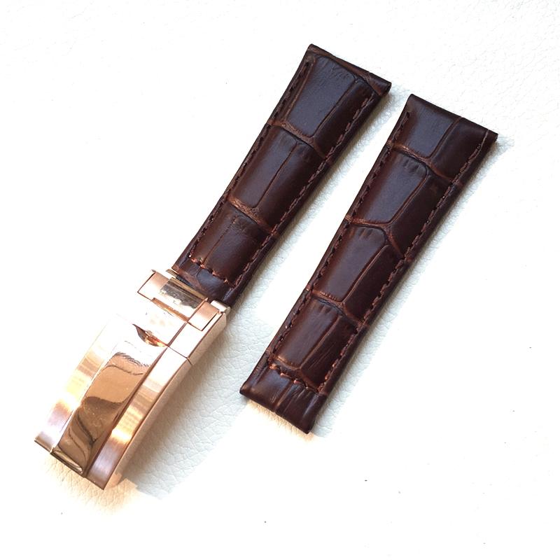 ONEWatch Bands For Rolex SUBMARINER Yacht-Master DAYTONA GMT Crocodile Grain Leather Men Strap Watch Accessories 20mmMN