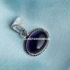 Amethyst Gemstone 925 Sterling Silver Plated Oval Pendant Jewelry NST-P25