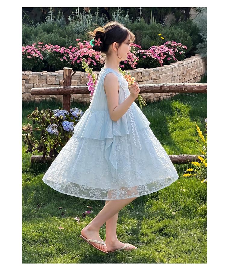 Girls' Thin Summer Dress - Stylish Princess Style