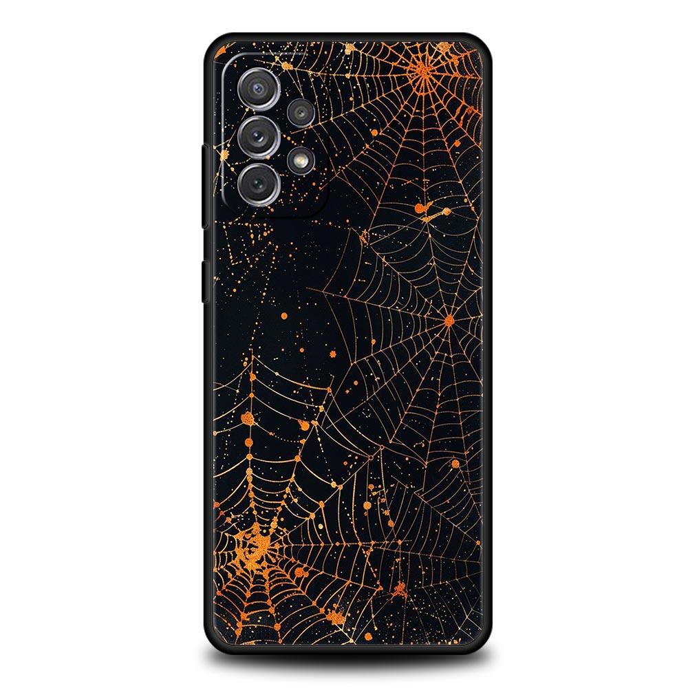 Spider Web Phone Case for Samsung Galaxy A55 A35 A15 A14 A13 A25 A54 A51 A71 A72 A73 A32 A52 A41 5G Soft TPU Shell Fundas Capas