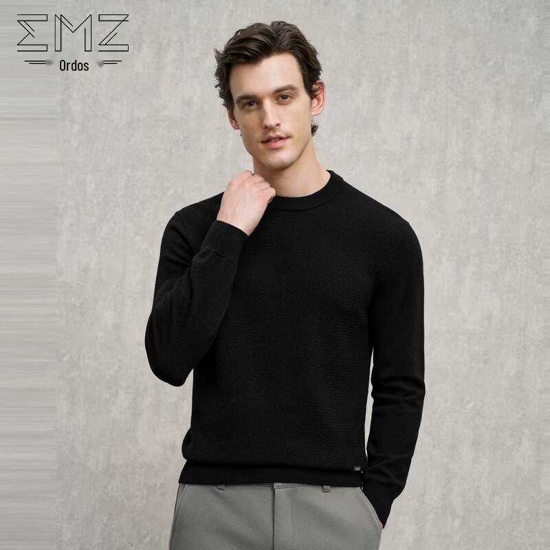 EMZ Men's Round Neck Wool Sweater