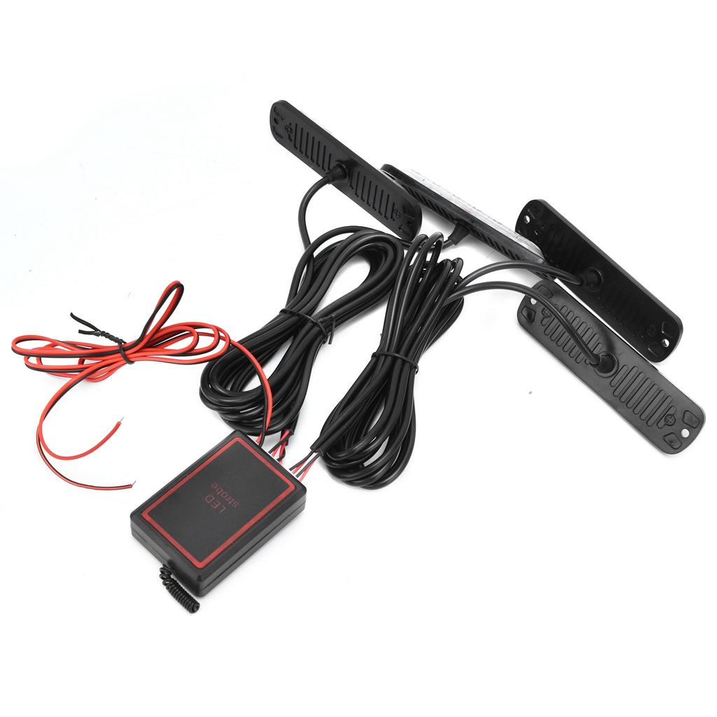 Car 4x6LED Sync Red Blue Strobe Flash Light LED Emergency Warning Lamp 12V with Remote Control