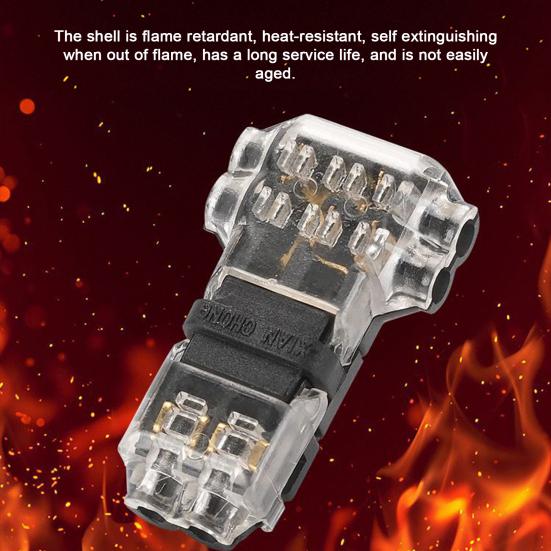 10/20Pcs Low Voltage Wire Connector 3 Way 2 Pin T Tap Wire Connectors Solderless No Stripping LED Strip 20-24 AWG Wire Connectors