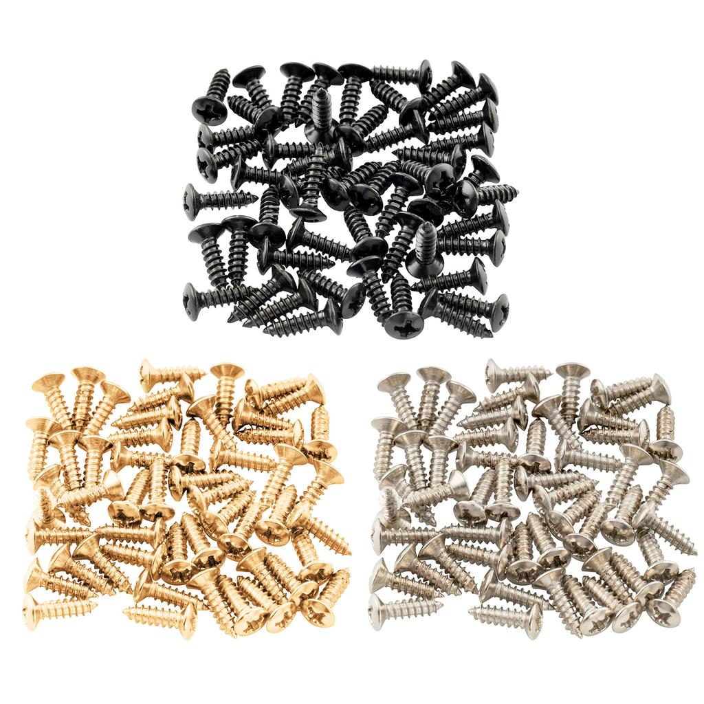 50pc Electric Guitars Pickguard Screws for Electric Guitar Bass Pickguard Fixation Suitable for Repair and Replacement