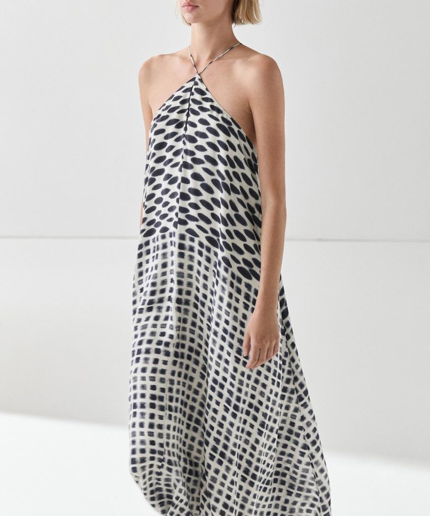 Masimodutti Flinted Flare Midi Dress