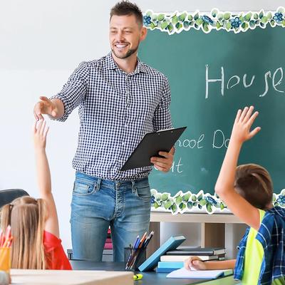 Dekorativní samolepky na okraj nástěnky 18M 32 barev Samolepicí lem pro třídu Školní stěnu Učitelský pokoj Dekor