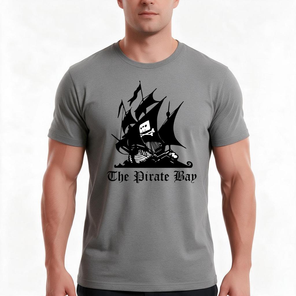 The Pirate Bay Tshirt Summer Casual Cotton Tee Oversized Streetwear Tops Vintage Graphic Print Loose Fit Short Sleeve