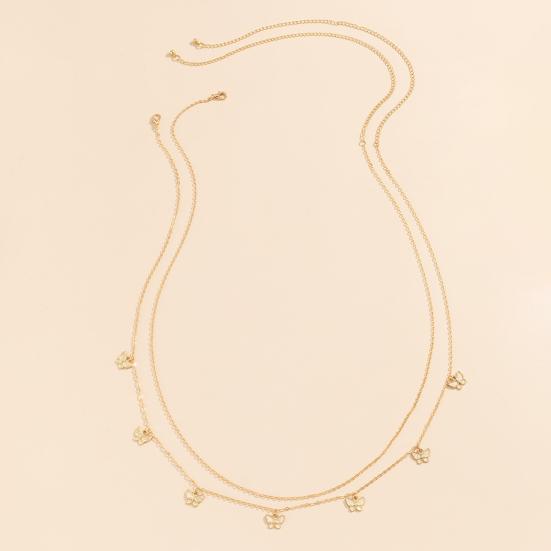 2Pcs Waist Chains Double Layer Butterflies Women Bohemian Tassels Body Chains for Party