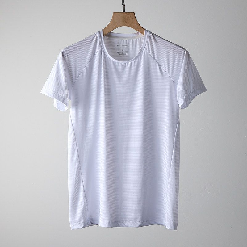 Tail Single Men's Cut Label Sports Ice Silk Quick-Drying Ice Feeling T-Shirt Men's Breathable Short Sleeve Export Original Single Half Sleeve Tops