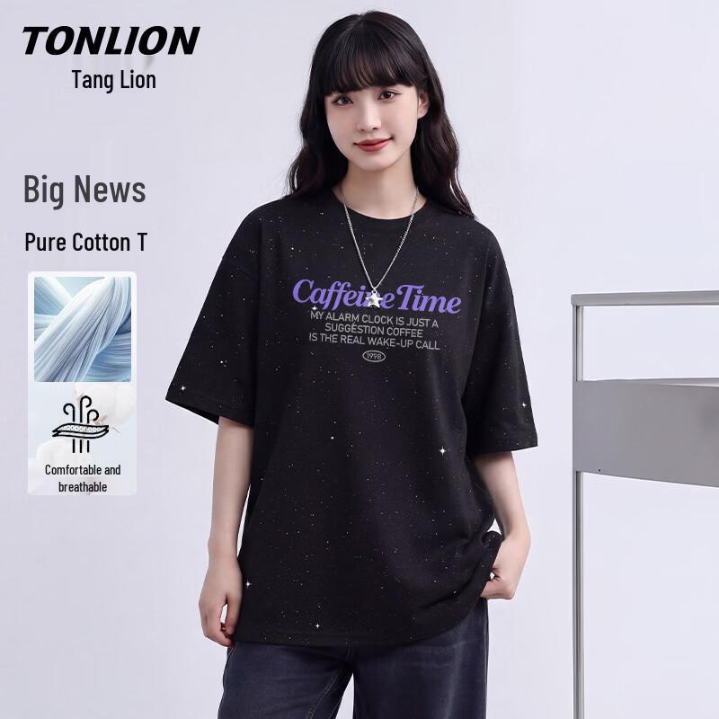 

TonLion Unisex Summer Pure Cotton Casual Short Sleeve T-Shirt 3XL