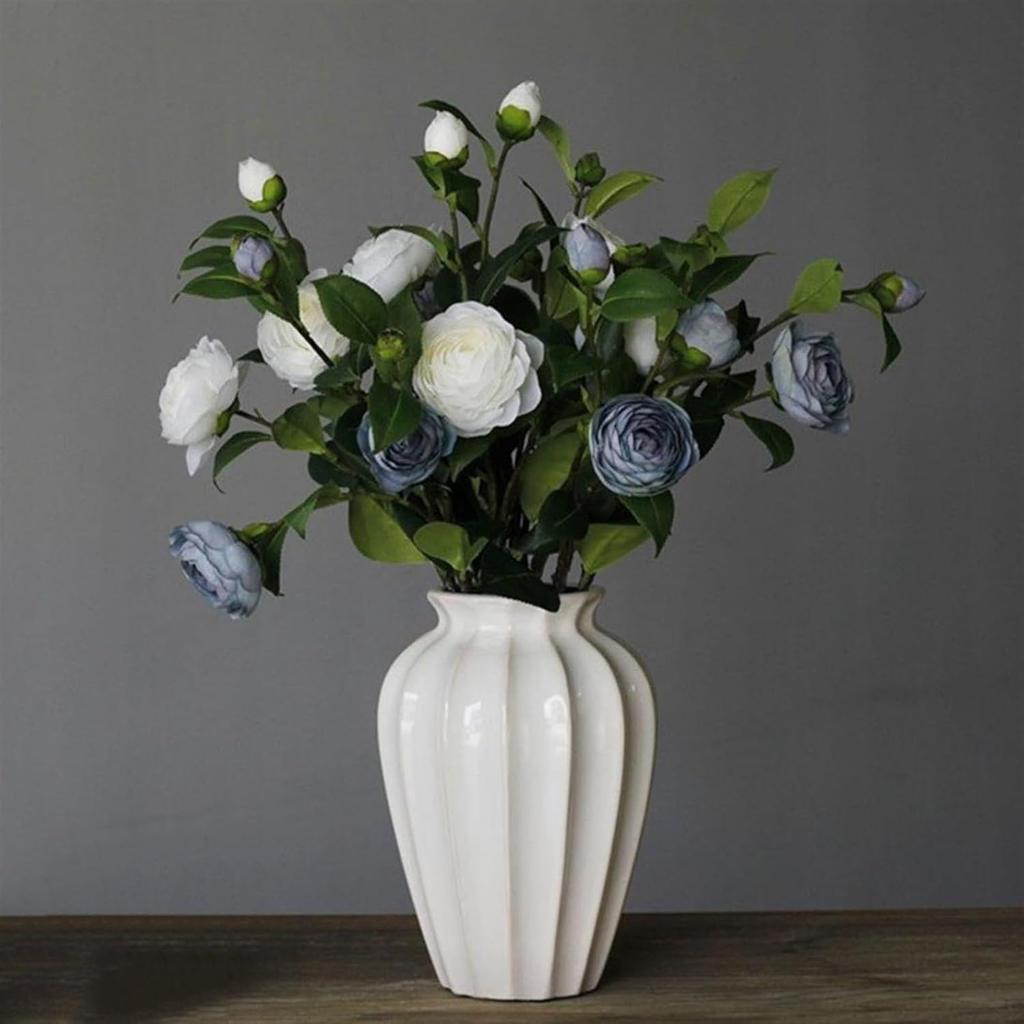 Vases for Flowers Simple Ceramic Vase Flower Vase Dried Flower Arrangement Retro Vase Decoration Living Room Bedroom Study Decoration Flower Vases