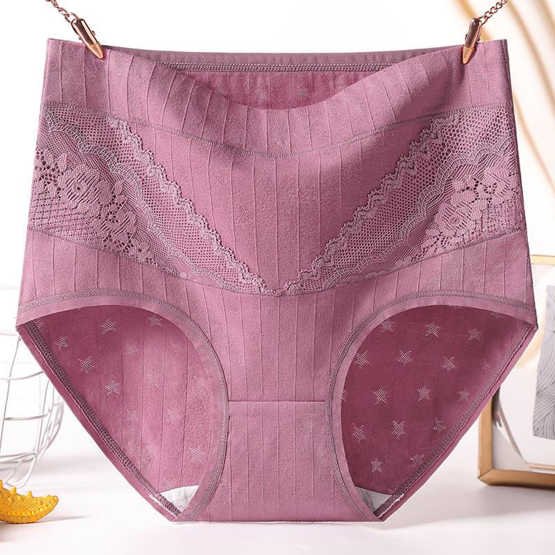 

Плюс Размер Среднего Возраста Женщин Хлопок Высокая Талия Удобные Средней Талии Свободное Нижнее Белье 6XL кофейный/красный