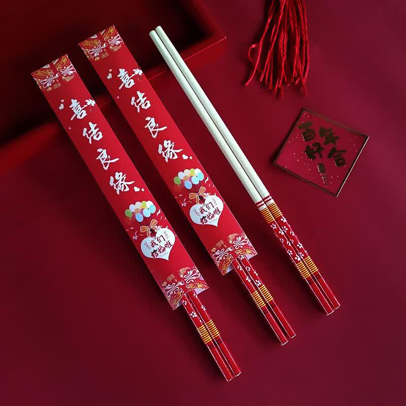 Red Bamboo Disposable Chopsticks