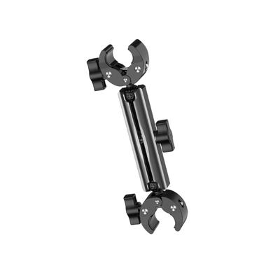 Double Head Clamp Selfies Stick Holder for Action Cameras On Motorcycles or Bicycles with Easy Installation
