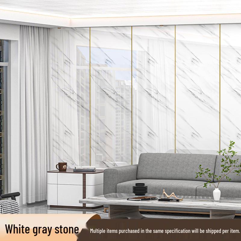 Waterproof Self-Adhesive Marble Tile Wallpaper for Living Room Walls
