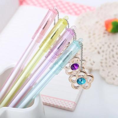 1 Stück Schreibwaren Girly Herz Blossom Jewel Anhänger Gel Stift Schreibwaren