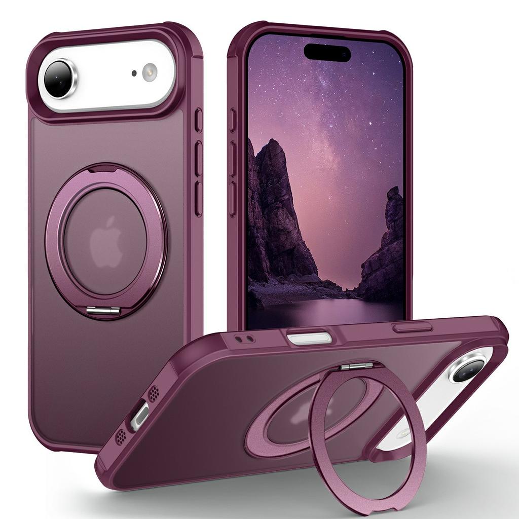 Etui na iPhone 17 Air z magnetyczną podpórką, hybrydowe etui na telefon z TPU+PC, odporne na wstrząsy