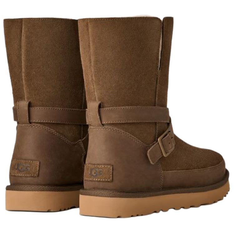 UGG Classic Novelty Sheepskin Warm Versatile Comfortable Snow Boots Women boots Brown 1174513-DRKT